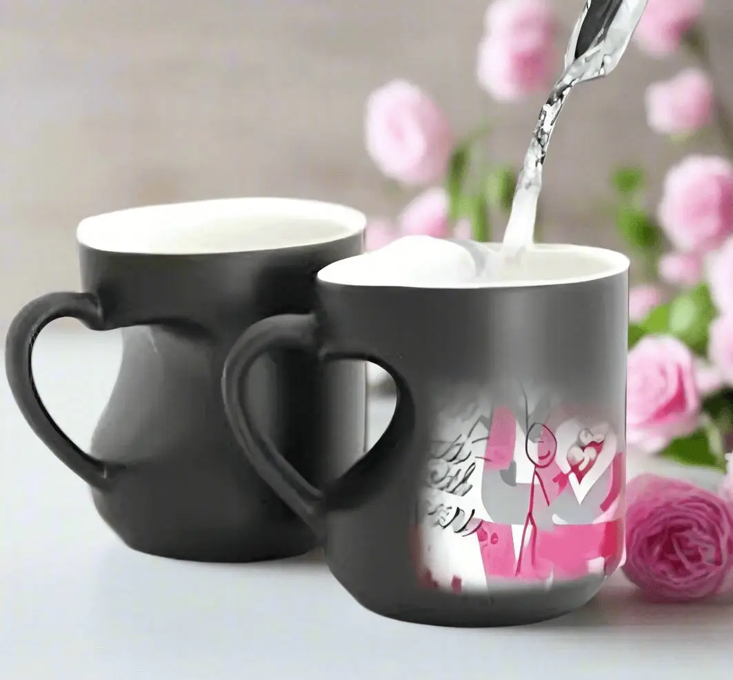 Full Heart Handle Black magic Mug